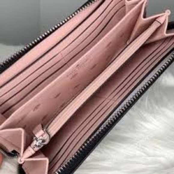 KATE SPADE LARGE CONTINENTAL WALLET FROSTY BLACK - Picture 5 of 7